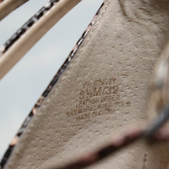 Vince Camuto WINIVEY Strappy Block Heel Sandals 8.5 Multicolor Snake Print - Picture 8 of 11